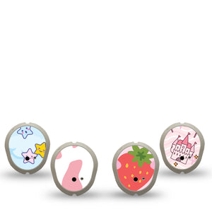 ExpressionMed Adorable Acres Variety Pack Dexcom G7 Sticker 4-Pack enchanted baby pet animals Vinyl Decoration  Continuous Glucose Monitor Design, Dexcom Stelo Glucose Biosensor System