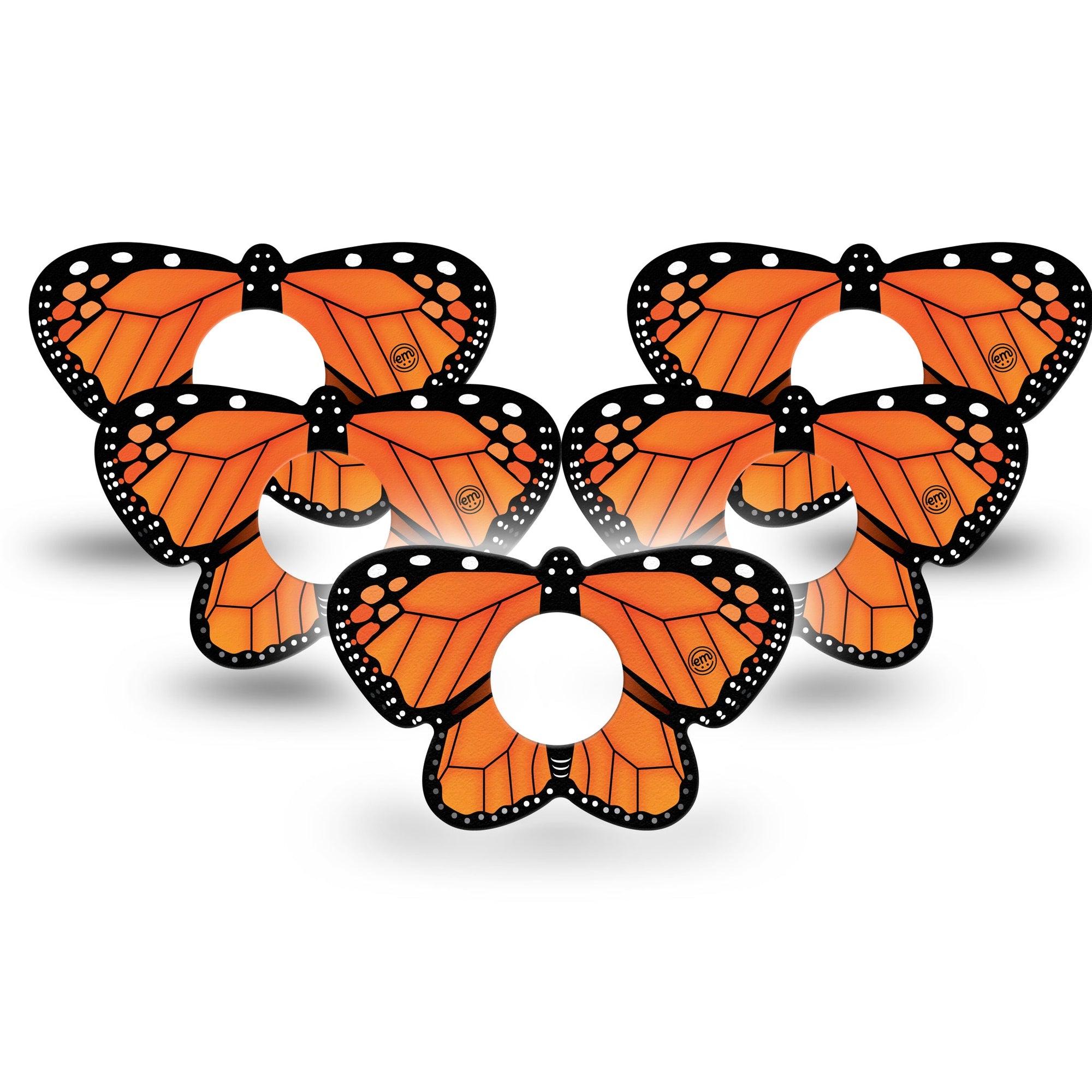 ExpressionMed Monarch Butterfly Infusion Set Butterfly Tape 10-Pack Milkweed Butterfly, CGM Overlay Patch Design