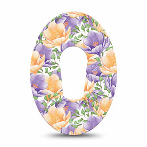 ExpressionMed Crocus Flowers Dexcom G6 Single white crocus Plaster CGM Design