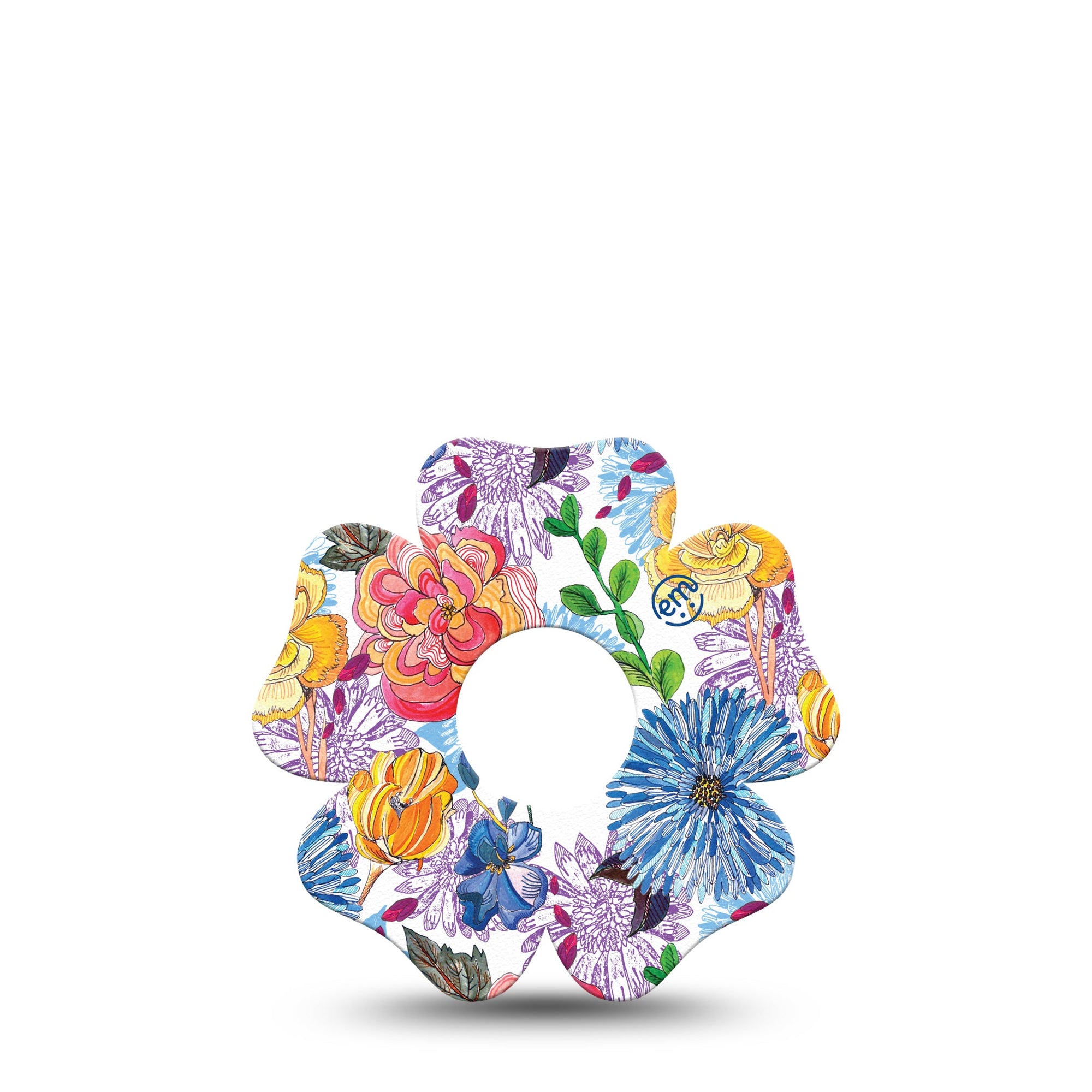 ExpressionMed Stylised Floral Freestyle Libre 3 Flower Shape Single Trendy Flowers Adhesive Tape CGM Design