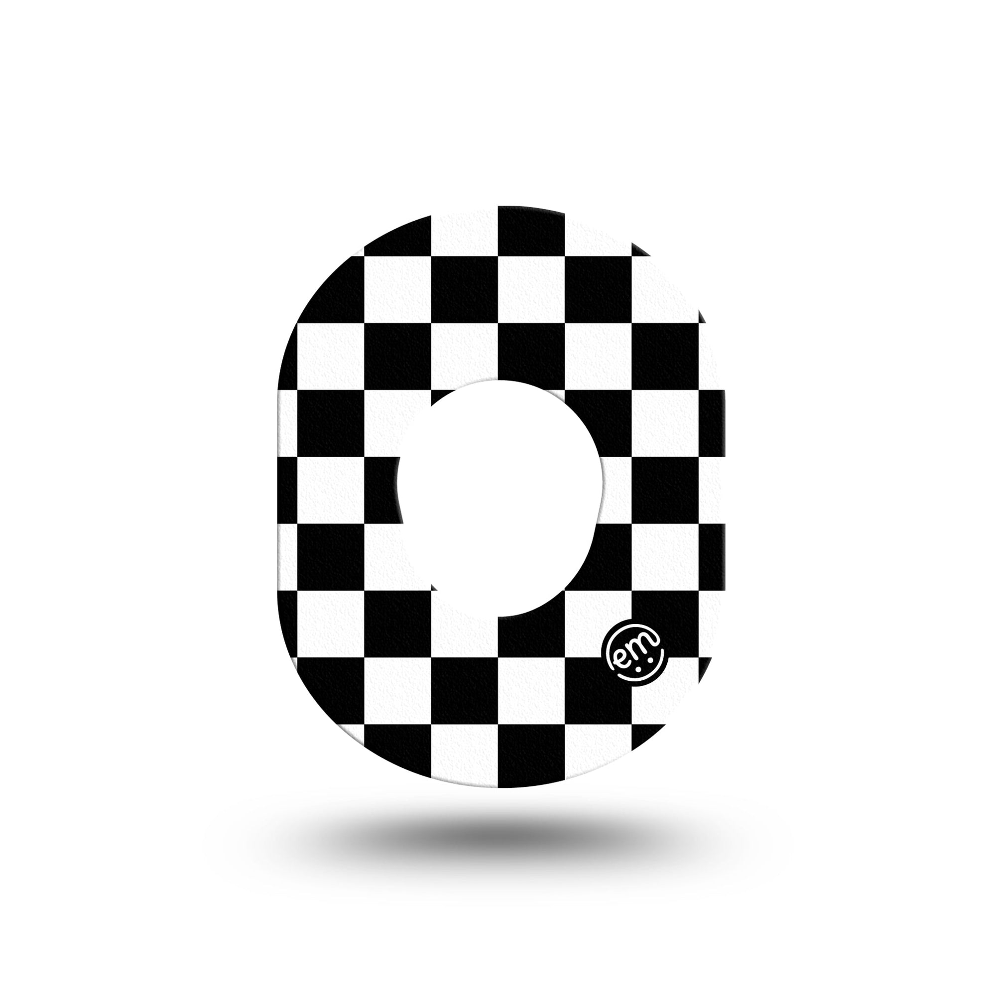 Checkered Dexcom G7 Mini Tape, single,  chess board adhesive tape design, Dexcom Stelo Glucose Biosensor System