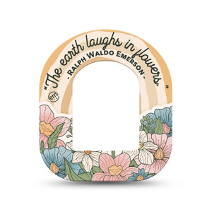ExpressionMed Laughing Blooms Pod Mini Tape Single, Joyful Flowers Adhesive Patch Pump Design