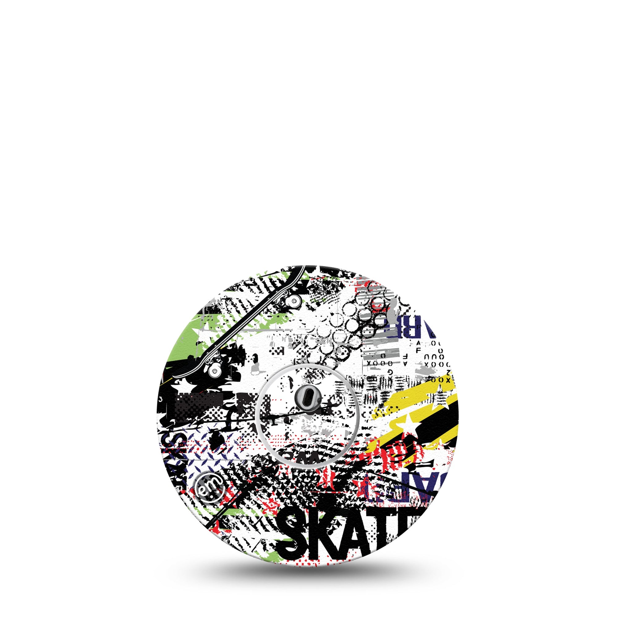 ExpressionMed Skateboard Freestyle Libre 3 Transmitter Sticker and Tape, Skate Fun, CGM Vinyl Sticker Design