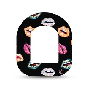 ExpressionMed Lips Pod Mini Tape Single, Sensual Smooch Overlay Patch Pump Design