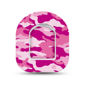 ExpressionMed Pink Camo Pod Mini Tape Single Sticker and Single Tape, Blush Camouflage Overlay Patch Pump Design