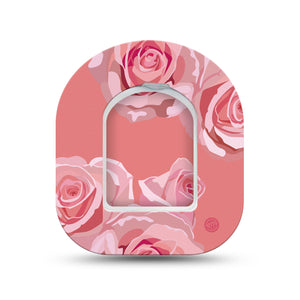 ExpressionMed Blush Rose Pod Mini Tape Single Sticker and Single Tape, Delicate Petal Adhesive Tape Pump Design