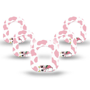 ExpressionMed Strawberry Cow Pod Mini Tape 5-Pack, Pink Dairy Adhesive Tape Pump Design