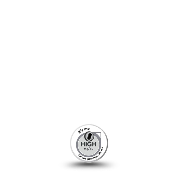 ExpressionMed High I'm the Problem Freestyle Libre 3 Sticker Single Sticker Taylor Switf Anti Lyric High Blood Sugar Indicator Inspired Design Adhesive Sticker Continuous Glucose Monitor Design