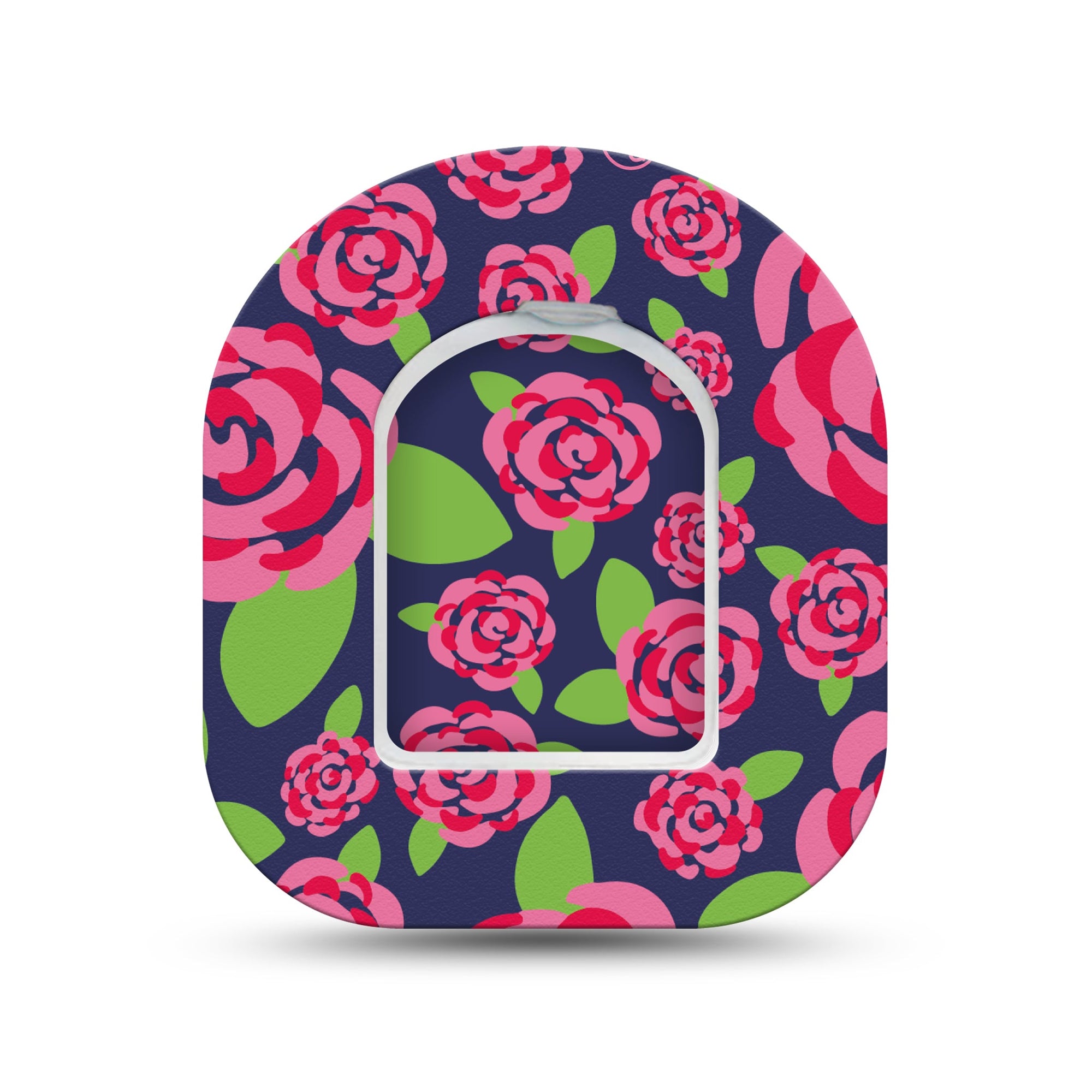 ExpressionMed Pretty Pink Roses Pod Mini Tape Single Sticker and Single Tape, Rosy Petal Overlay Tape Pump Design