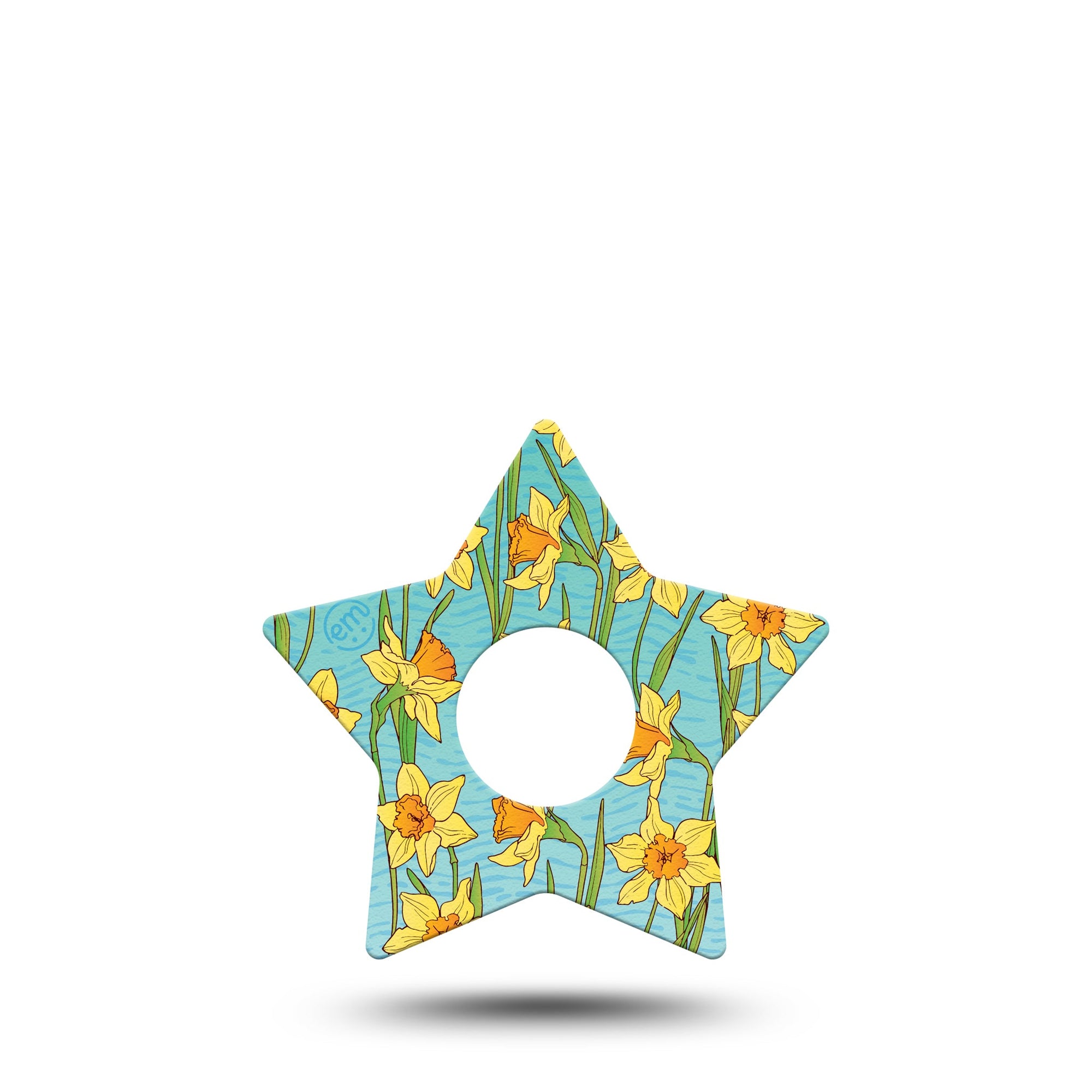 ExpressionMed Daffodils Freestyle Libre 3 Star Shape Single Springtime Joy Plaster CGM Design