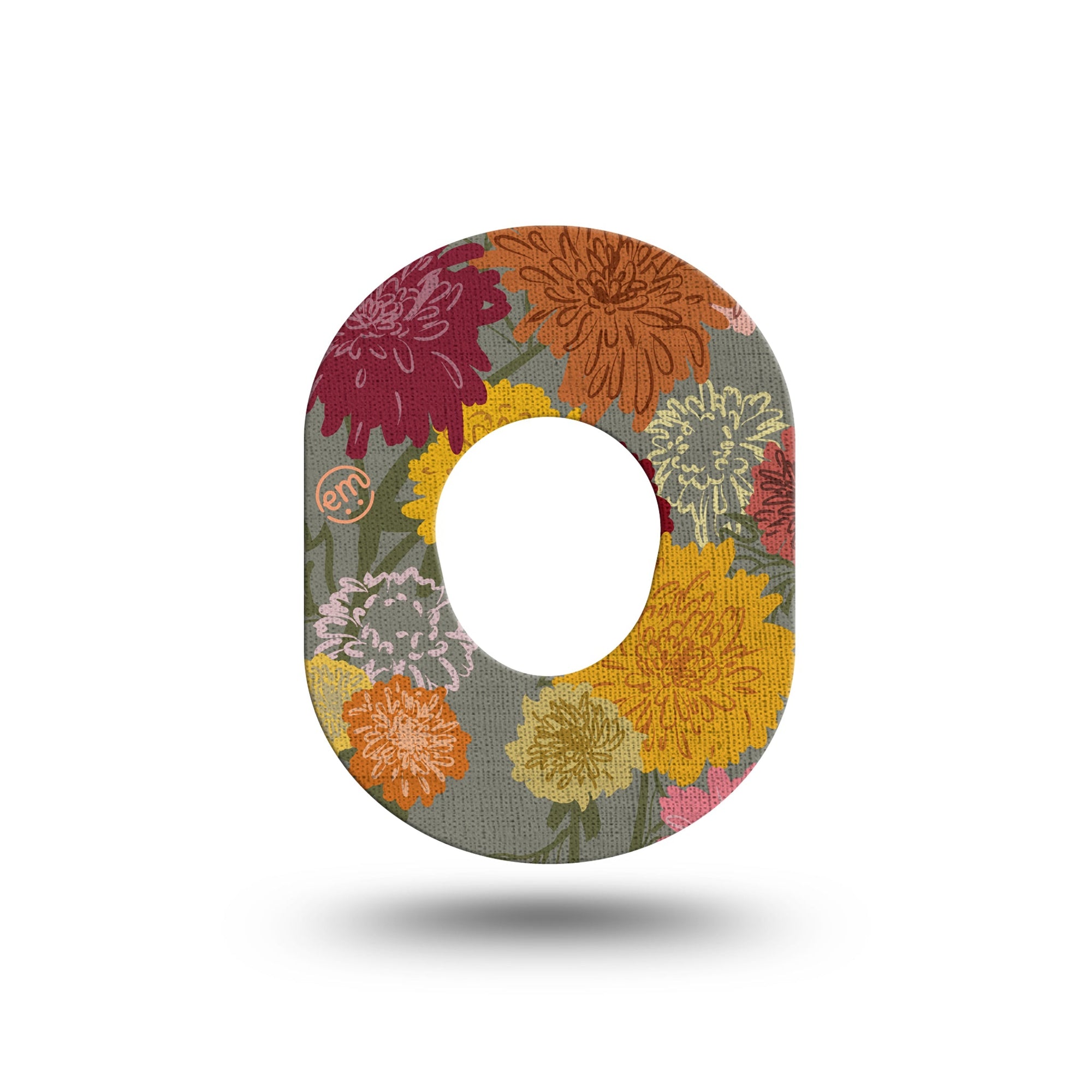 Chrysanthemums Dexcom G7 Mini Tape, Single, gardening patch design
