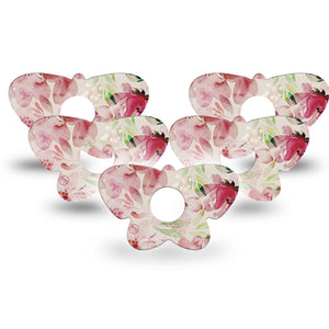 ExpressionMed Ethereal Spring Freestyle Libre 3 Butterfly Shape 5-Pack Ethereal Flowers Adhesive Tape CGM Design