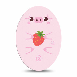 ExpressionMed Strawberry Piglet Medtronic Guardian Enlite Universal Oval Single strawberries Plaster Continuous Glucose Monitor Design