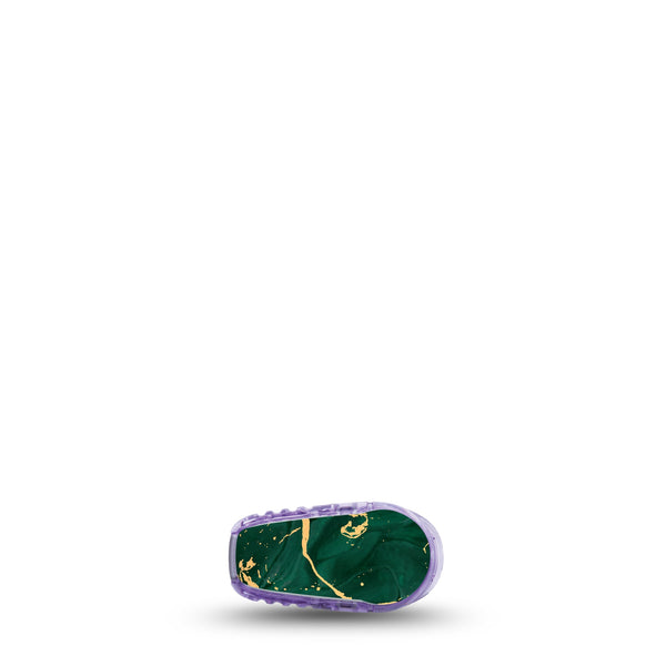ExpressionMed Green & Gold Marble Dexcom G6 Sticker Marbled Emerald CGM Adhesive Patch Design