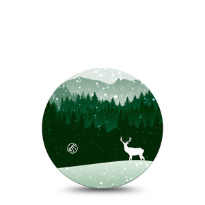 ExpressionMed Winter Wonderland Libre 2 Overpatch Winter Mountain Woodland, CGM Plaster Tape Design