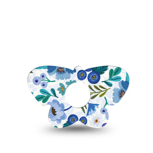 ExpressionMed Blue Anemone Freestyle Libre 3 Butterfly Shape Single Tranquil Charm Adhesive Tape CGM Design