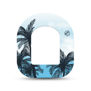 ExpressionMed Palmy Nights Pod Mini Tape Single, Tropical Getaway Adhesive Patch Pump Design