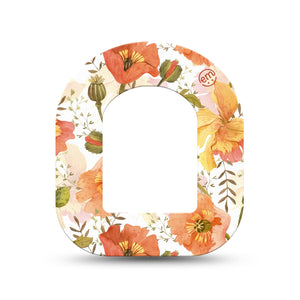 ExpressionMed Peachy Blooms Pod Mini Tape Single, Soft Petals Adhesive Tape Pump Design