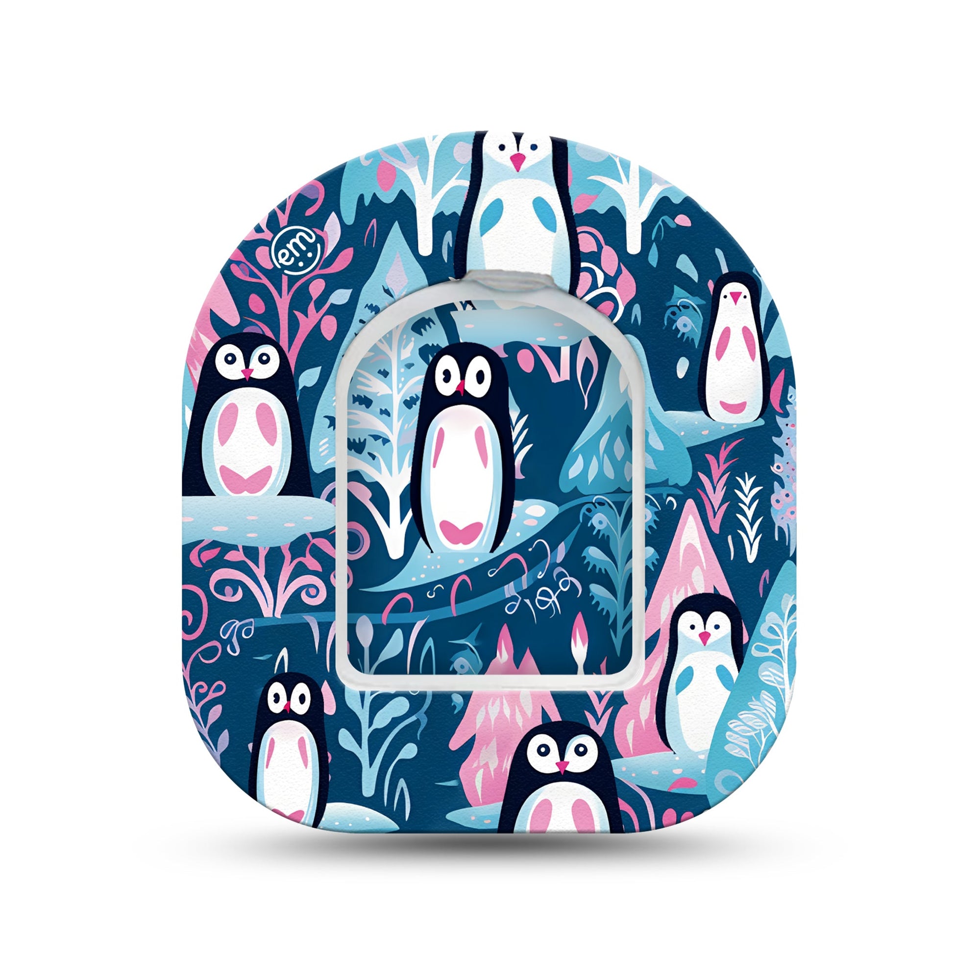 ExpressionMed Penguins Pod Mini Tape Single Sticker and Single Tape, Iceberg Dwellers Plaster Pump Design