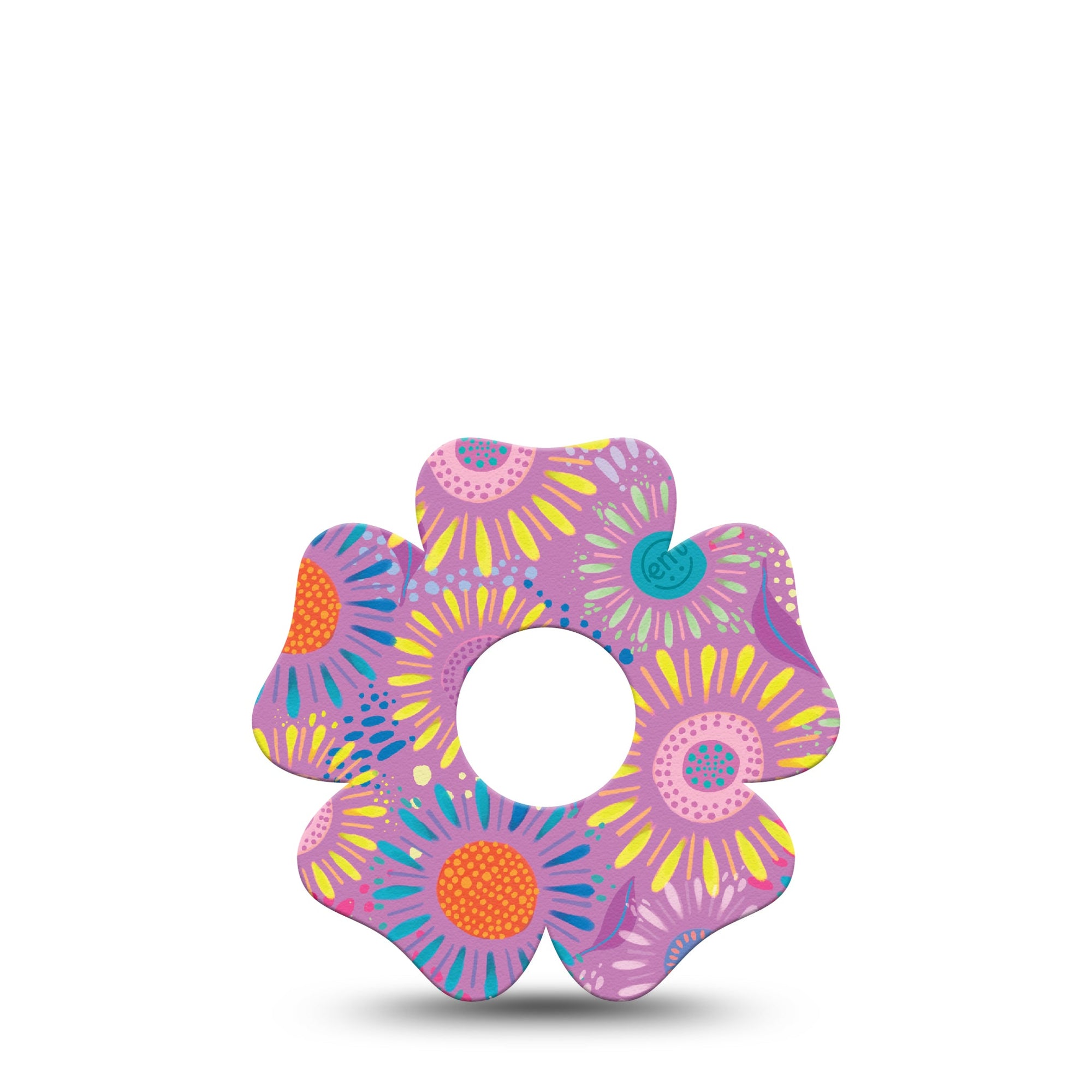 ExpressionMed Giant Daisies Freestyle Libre 3 Flower Shape Single Exclusive Etta Vee Art Adhesive Tape CGM Design