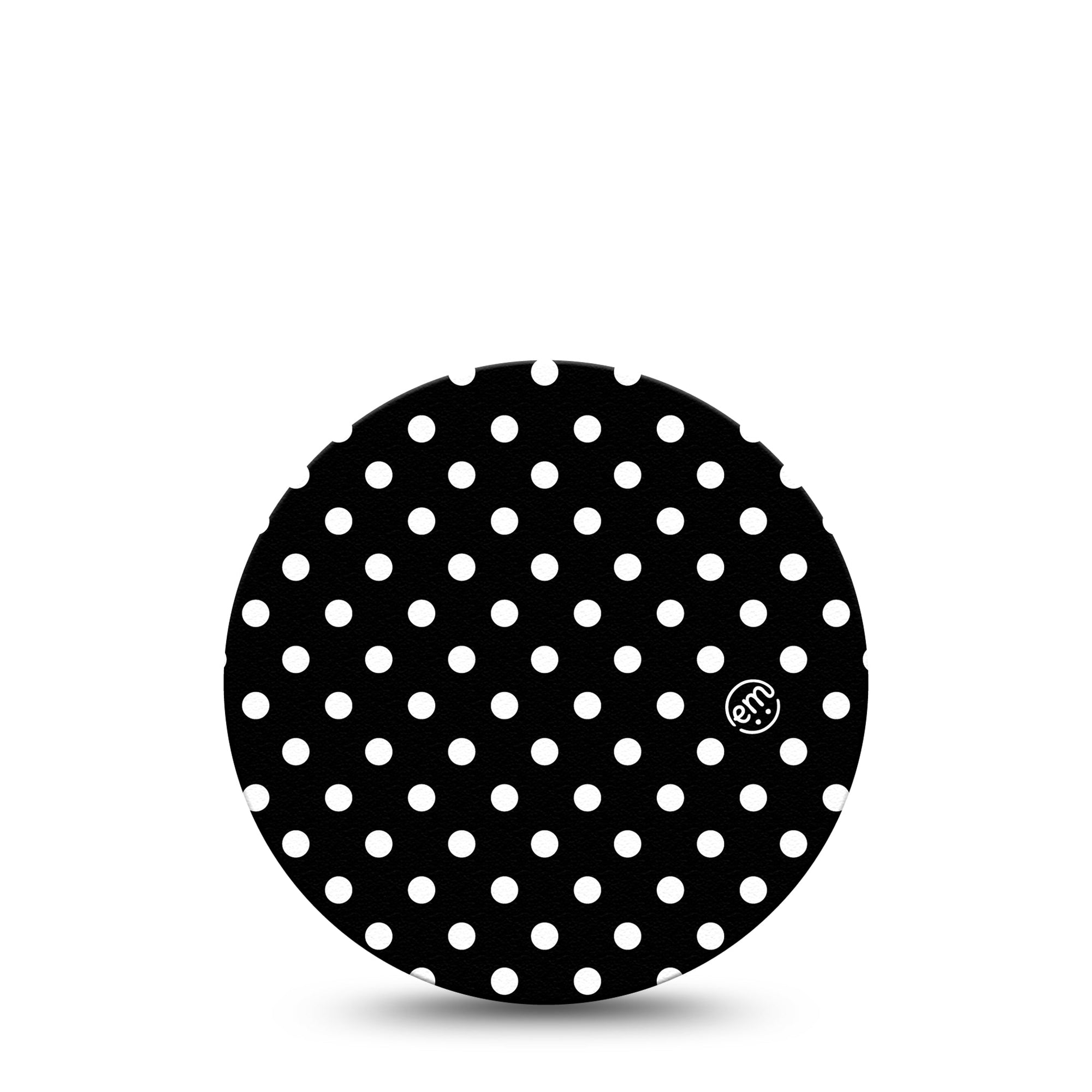 ExpressionMed Black and White Polka Dots Freestyle Libre Overpatch Single, Modern Polka Dot Design, CGM Adhesive Tape Design, Abbott Lingo