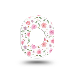 ExpressionMed Pastel Flower Dexcom G7 Mini Tape Soft Colored Florals, CGM Plaster Patch Design