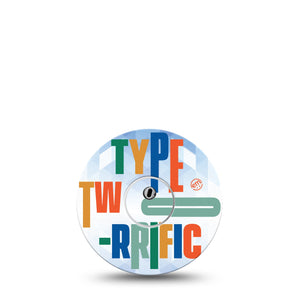 ExpressionMed Type Two-rrific Freestyle Libre 3 Transmitter Sticker and Tape, Diabetes Control, CGM Adhesive Sticker and Tape Design