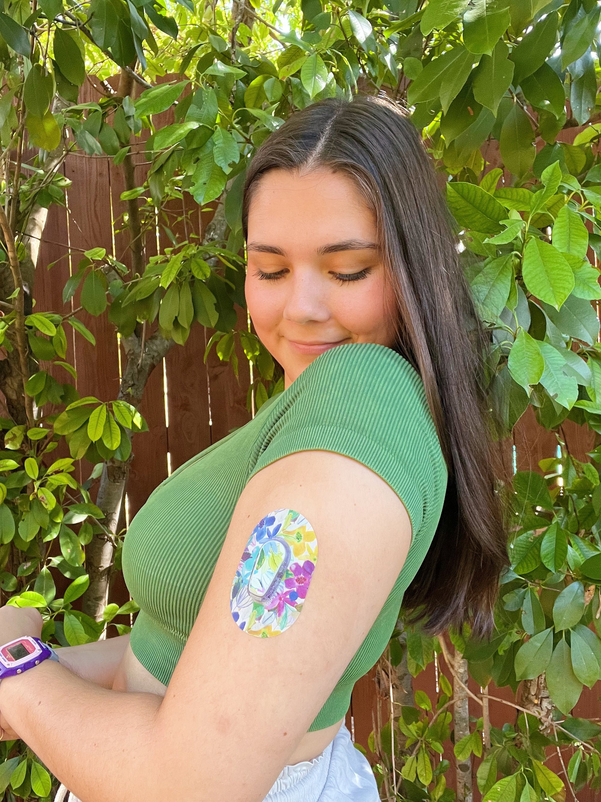 ExpressionMed Watercolor Floral Dexcom G6 Transmitter Sticker
